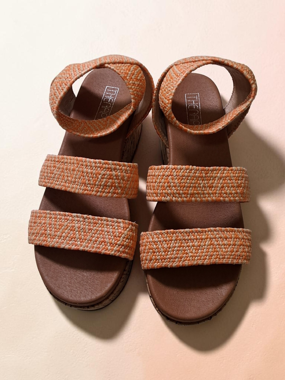 therapy Orange Woven Cork Platform Sandals - Picture 2 of 4